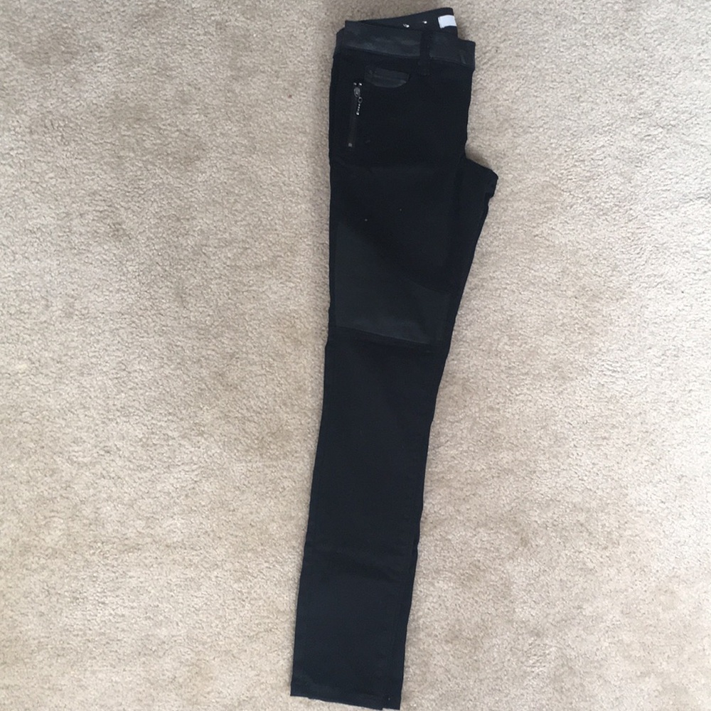 Veromoda jeans with leather patchwork